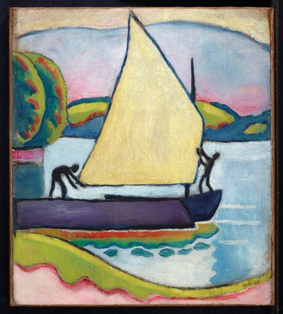 1910年の朝のヨット 作： August Macke