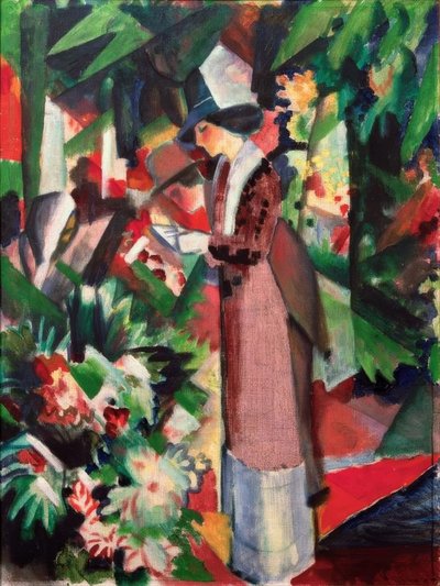 花の中を歩く 作： August Macke