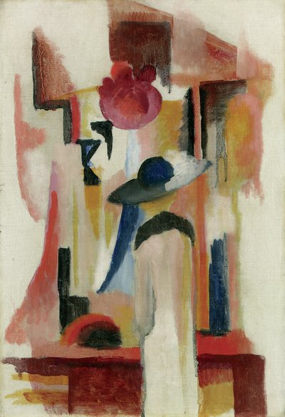 明るい店の窓の研究、1913 作： August Macke