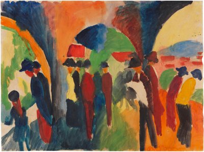 トゥーンアーケード、1913年。 作： August Macke