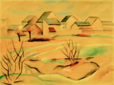 郊外住宅 作： August Macke