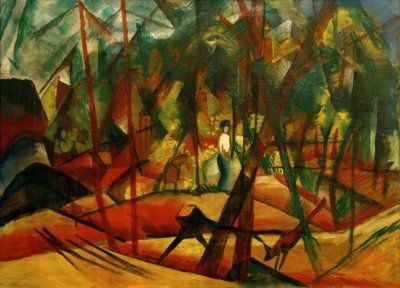森の中を歩く 作： August Macke