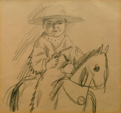 カウボーイとしてのウォルター 作： August Macke