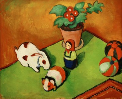 ヴァルターチェンのおもちゃ 作： August Macke