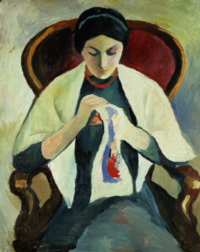 縫う女 作： August Macke