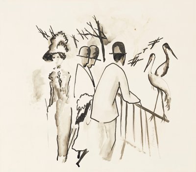動物園II;動物園II、1912 作： August Macke