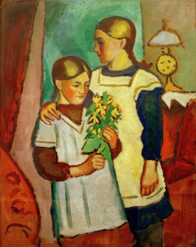 2人の姉妹 作： August Macke