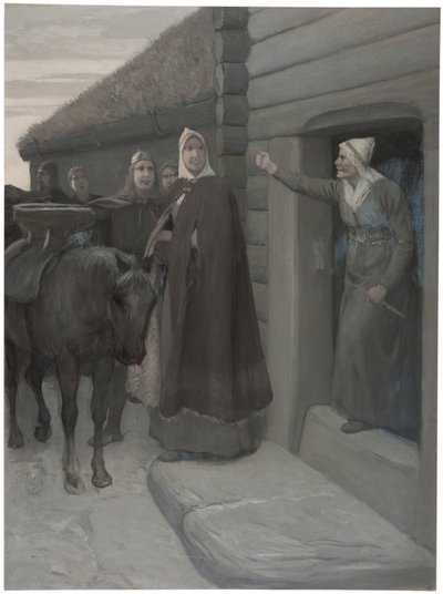 『ニャールのサガ』の挿絵 作： August Malmström