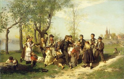 遊びの子供たち、 作： August Malmström