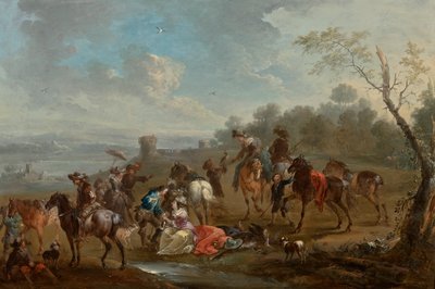サギへのコーティング成功 作： August Querfurt