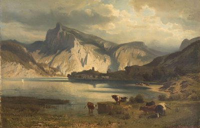 湖のある風景 作： August Schaeffer von Wienwald