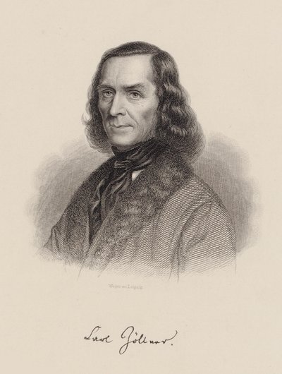 作曲家カール・フリードリッヒ・ツェルナーの肖像 1800-1860年、c. 1850年。 作： August Weger