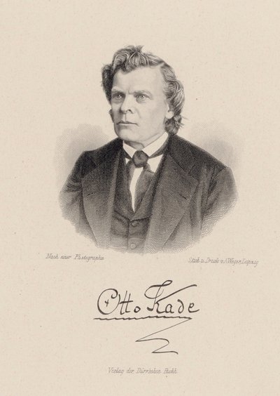 作曲家Otto Kade 1819-1900の肖像。 作： August Weger