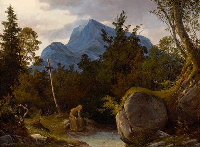 山の僧侶 作： August Wilhelm Ahlborn