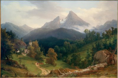 ワッツマンのいる風景 作： August Wilhelm Julius Ahlborn
