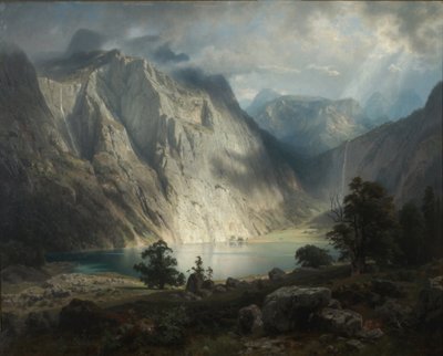 ベルヒテスガーデン近くのオーバーゼー 作： August Wilhelm Leu