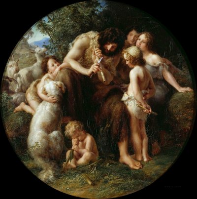 フルートの父ユバル、1839年。 作： August von Kloeber