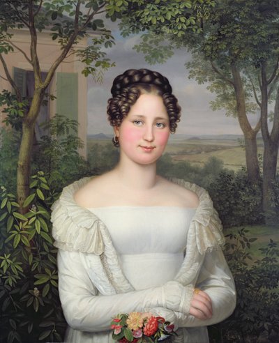 ホルストマン夫人の肖像、1822年 作： August von der Embde