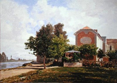 ブージヴァルのキャバレー・モーリス」（油彩・ボード） 作： Auguste Paul Charles Anastasi