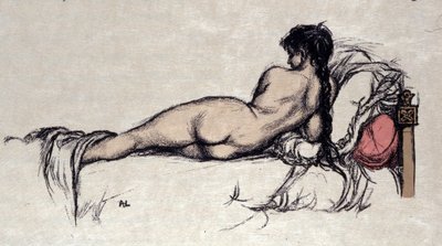 ベッドで裸の女 作： オーギュスト（後）・ルルー