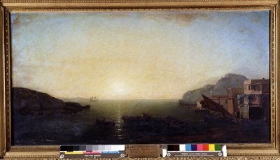 地中海への日没の影響 作： Auguste Aiguier