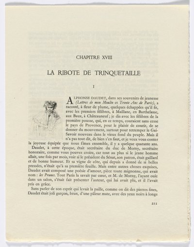 フレデリック・ミストラル：回想と詩（フレデリック・ミストラル著）：男（211ページ 作： Auguste Brouet