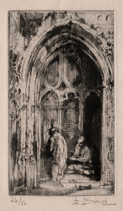 ゴシック様式の戸口 作： Auguste Brouet