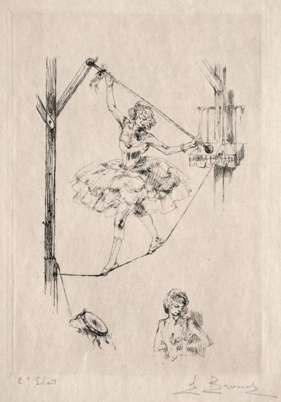 綱渡りの踊り子 作： Auguste Brouet