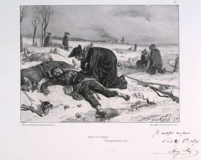 シャンピニーの戦いの後、1870年から1871年までの普仏戦争。 作： Auguste Bry