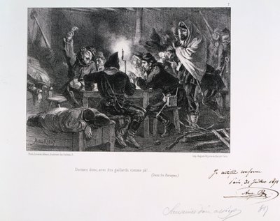 したがって、そのような仲間と一緒に眠る！、パリの包囲、1870-1871 1871 作： Auguste Bry
