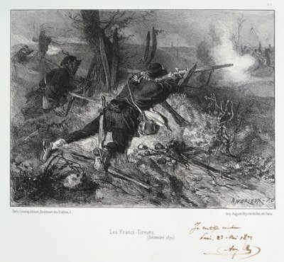 Les Francs-Tireurs、Siege of Paris、Franco-Prussian War、1870年12月1872 作： Auguste Bry