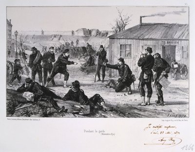 警備中、パリ包囲戦、普仏戦争、1870年11月1872年 作： Auguste Bry