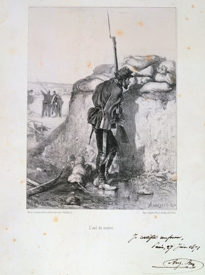 パリ包囲戦、日仏戦争、1870年1871年。 作： Auguste Bry