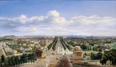 エトワール凱旋門から撮影したパリの眺め 作： Auguste Cadolle