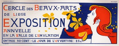 リエージュの美術博覧会、1895年頃（ポスター） 作： Auguste Donnay