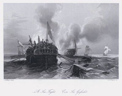 A Sea Fight (carving) 作： Auguste Etienne Francois Mayer