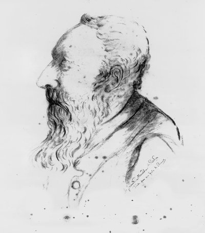 彫刻家オーギュストロダンの肖像 作： Auguste Eugene Beuret