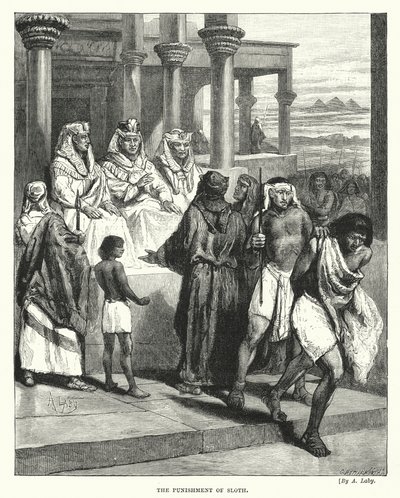 怠け者の罰（彫刻 作： Auguste Francois (after) Laby