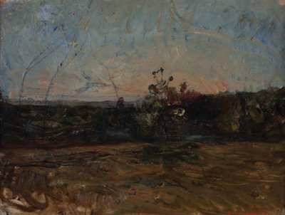 19世紀の風景（キャンバスに油彩、木にマウント） 作： Auguste Francois Ravier