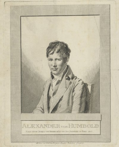 アレクサンダーフォンフンボルトの肖像1769-1859、1805。 作： Auguste Gaspard Louis Desnoyers