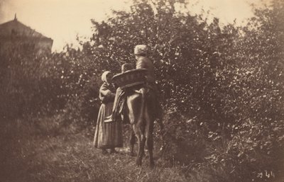 ロバを持つ 2 人の女性 作： Auguste Giraudon