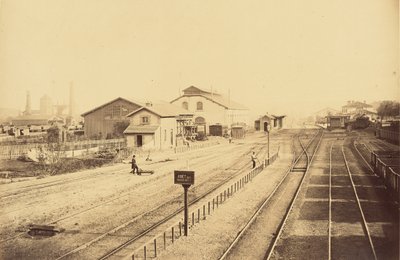ジボルス駅、全景 作： Auguste Hippolyte Collard