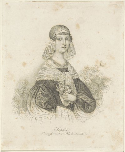 オランダ王女ソフィーの肖像 作： Auguste Hüssener