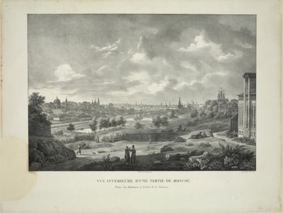 モスクワのヤウザ川に架かるc。 1830 作： Auguste Jean Baptiste Antoine Cadolle