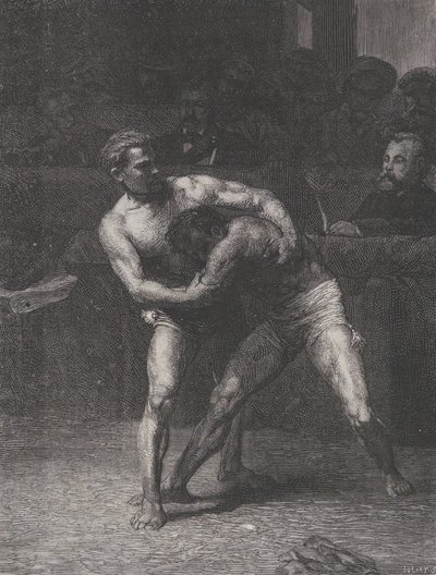 レスラー 1875 年 5 月 22 日のル モンド イラストからのレスラー。 作： Auguste Joliet