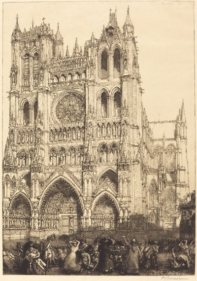 アミアン大聖堂 (アミアン大聖堂 - 在庫の日) 作： Auguste Lepere