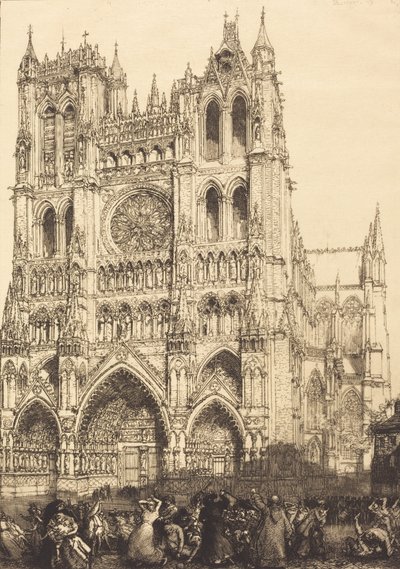 アミアン大聖堂 アミアン大聖堂 - 在庫の日、1907 年。 作： Auguste Lepere