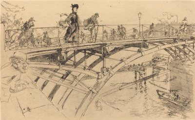 橋の芸術 Le pont des Arts、1890 年。 作： Auguste Lepere