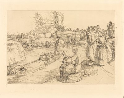 ヴァンデーン湿地の埋葬 作： Auguste Lepere