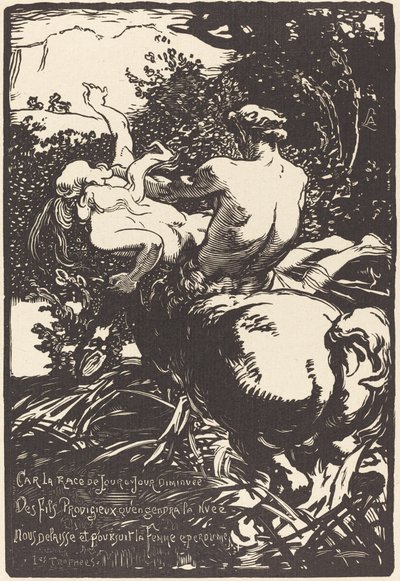ケンタウロス ケンタウロス、1896年。 作： Auguste Lepere